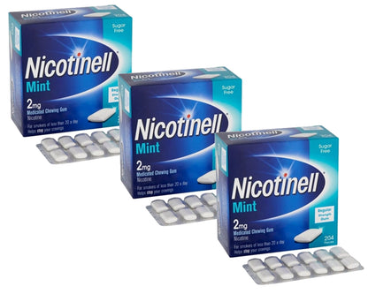 Nicotinell Mint Gum 2mg 204 Pieces Expiry 2026 Pack 3