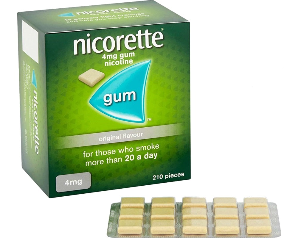 Nicorette Original Flavour Gum 4mg 210 Pieces Expiry 06-2025  Pack 12