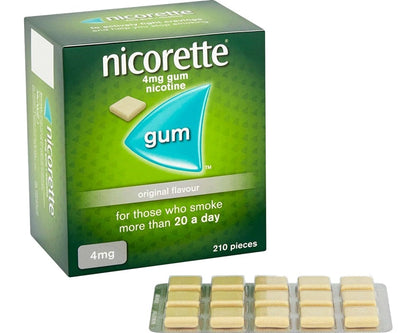 Nicorette Original Flavour Gum 4mg 210 Pieces Expiry 2027 Pack 12