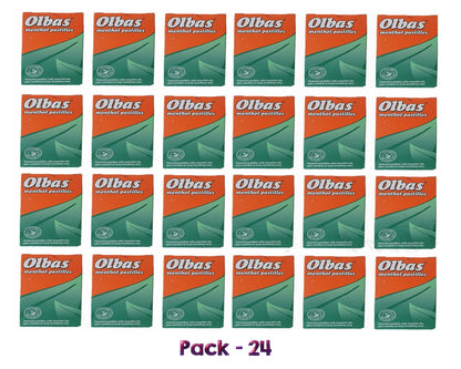 Olbas Pastilles Menthol 45g Clears The Head Soothes Pack 24 Expiry 2027