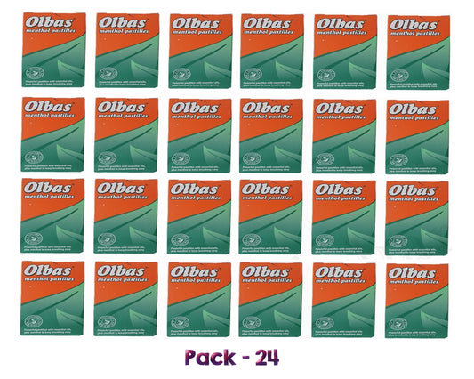 Olbas Pastilles Menthol 45g Clears The Head Soothes Pack 24 Expiry 09-2026