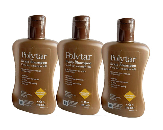 Polytar Scalp Shampoo 4% 150ml Pack 3 Expiry 04-2025