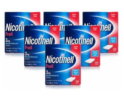 Nicotinell Fruit Gum 2mg 204 Pieces Expiry 02-2026