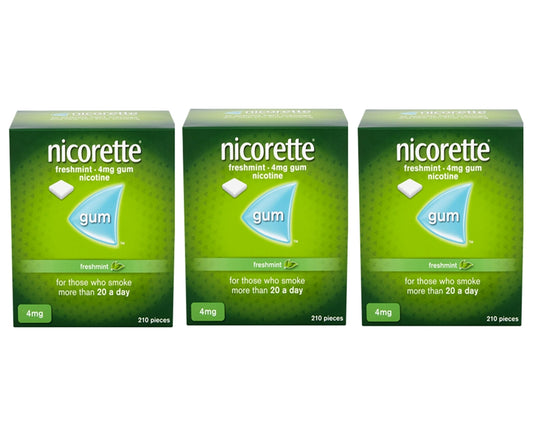 Nicorette Freshmint Gum 4mg of 210 Pieces Pack 3 Expiry 11-2025