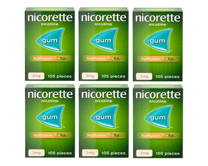 Nicorette Fruitfusion Gum 2mg 105 Pieces Expiry 12-2026