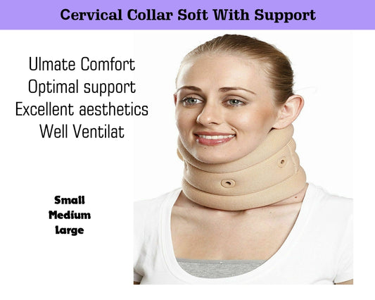 Tynor Cervical Collar Soft with Support for Neck Brace Pain Relief Support